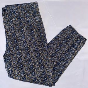 OAT New York High Rise Skinny Ankle Floral Jeans